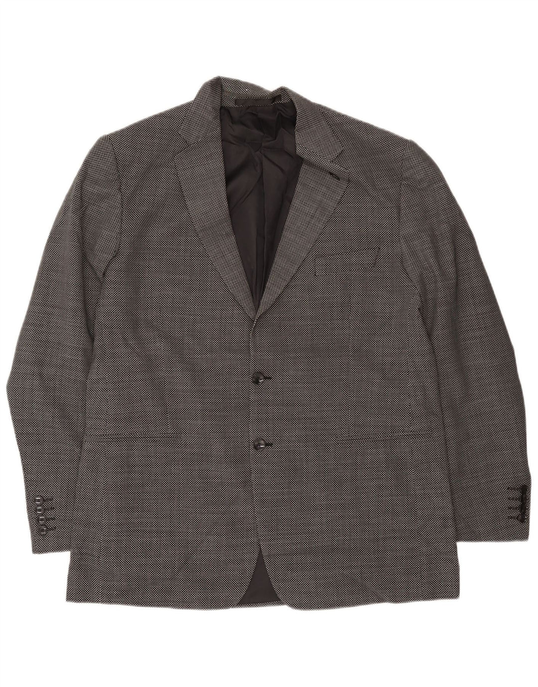 Marks & Spencer Męska marynarka zapinana na 2 guziki UK 44 XL, wełniana w czarną kratkę