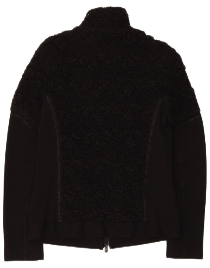 Beate Heymann Damski sweter kardigan UK 10 Small Black Wełna