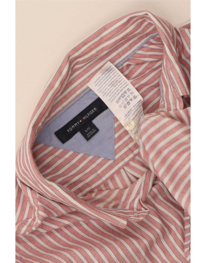 Koszula męska Tommy Hilfiger, duża, bawełniana w różowe paski