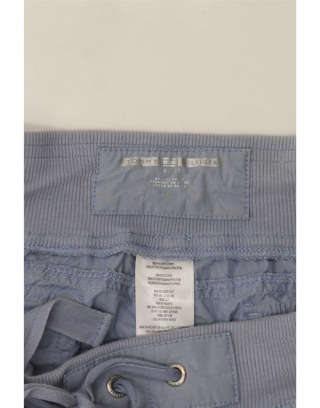 Spodnie damskie Capri Tommy Hilfiger Medium W30 L22 Niebieskie bawełniane