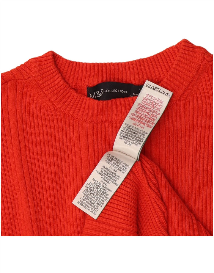 Marks & Spencer Damski sweter z okrągłym dekoltem, UK 14, średni czerwony
