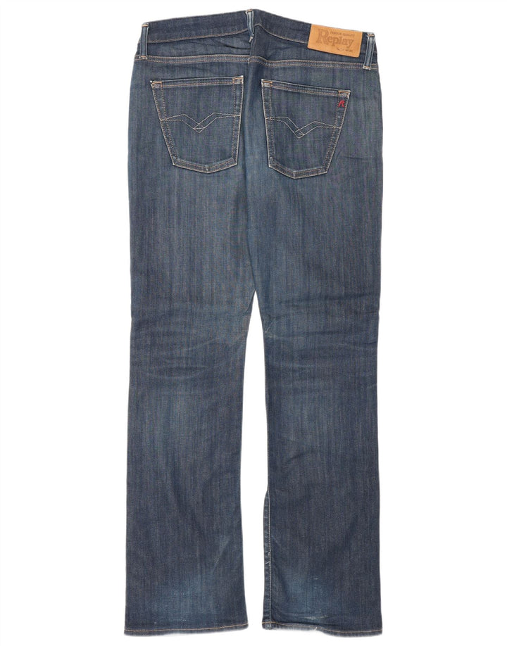 Damskie jeansy Bootcut Replay W30 L32 Granatowe, bawełniane