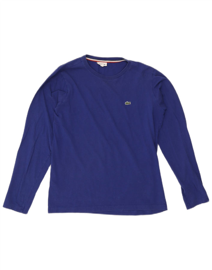 Top chłopięcy Lacoste z długim rękawem 15-16 lat, niebieski, bawełniany
