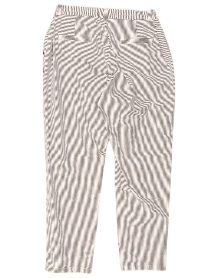 Damskie spodnie Chino Marks & Spencer UK 14 Medium W30 L26 Białe paski