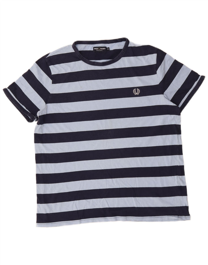 T-shirt męski Fred Perry Top XL, bawełniany w niebieskie paski