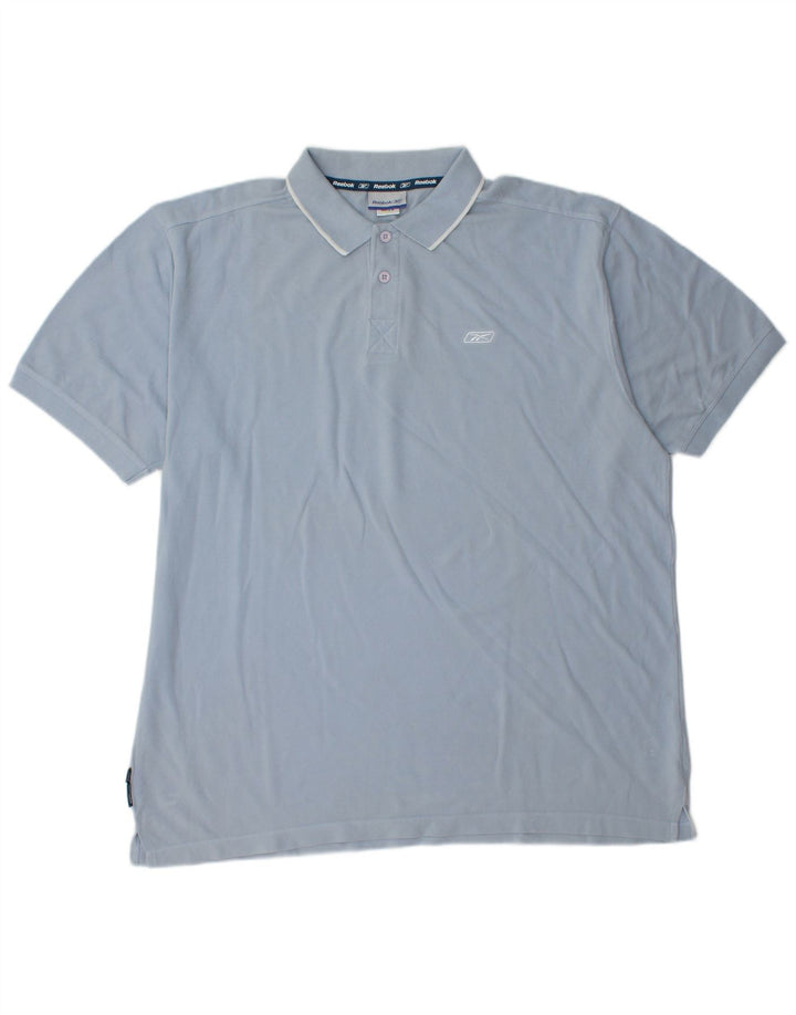 Męska koszulka polo REEBOK XL, niebieska, bawełniana