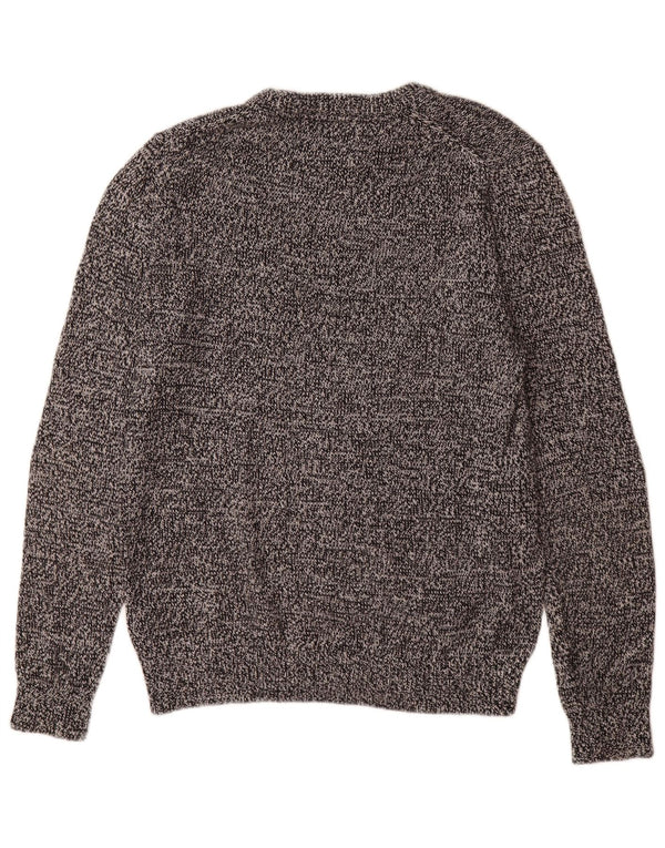 Męski sweter z okrągłym dekoltem Calvin Klein Jeans, duży, szary, nakrapiany