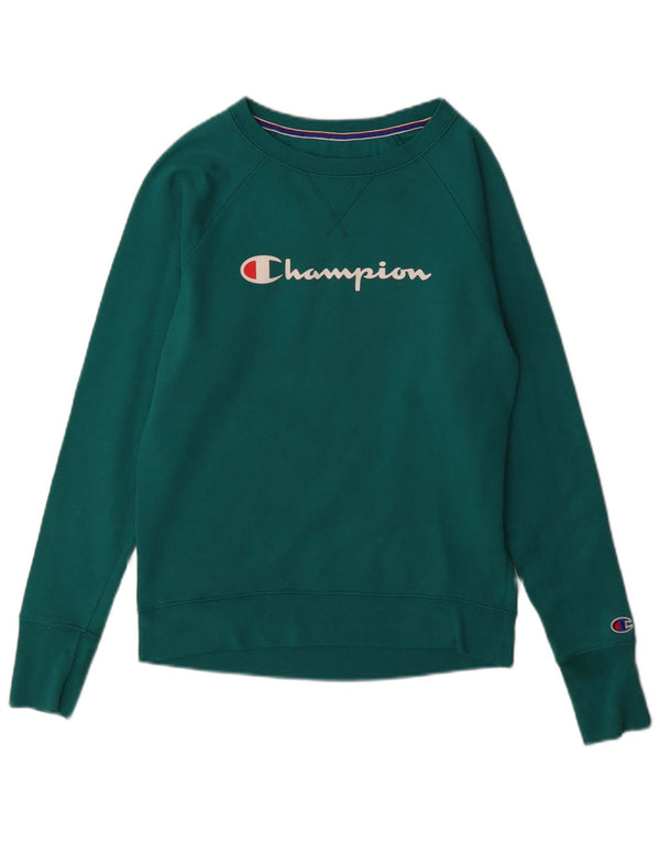 Męski sweter z grafiką Champion, mały, zielony, z poliestru
