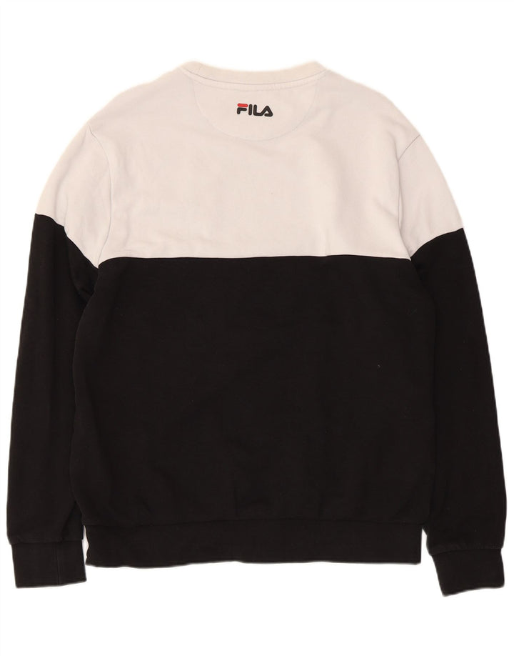 Damska bluza FILA z grafiką, UK 14, średni czarny, blok kolorów