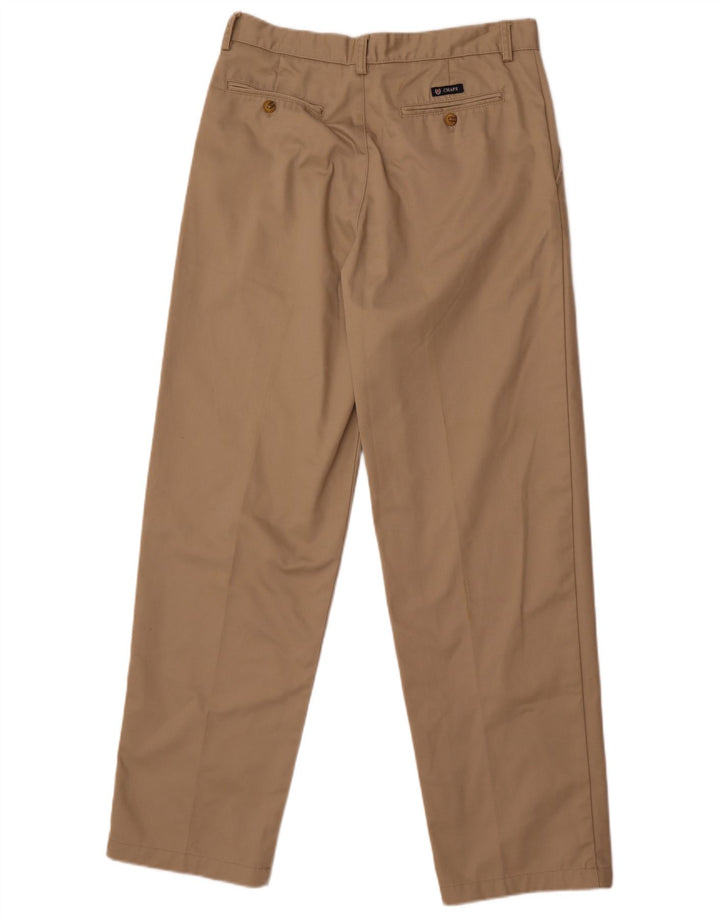 Męskie proste spodnie chino Chaps W32 L32 Beżowa bawełna