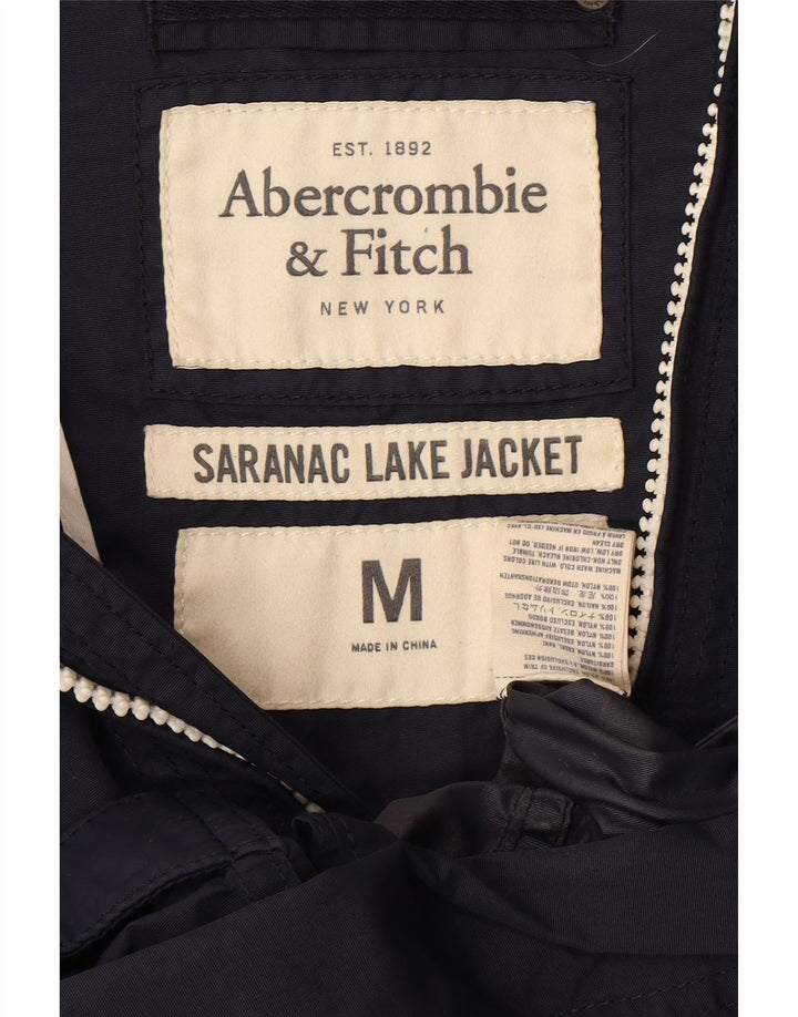 Męska kurtka bomberka Abercrombie & Fitch UK 38, średni granatowy nylon