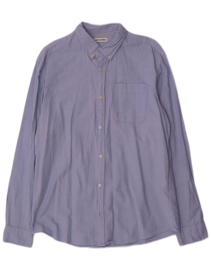 Koszula męska Jack & Jones XL, niebieska, bawełniana