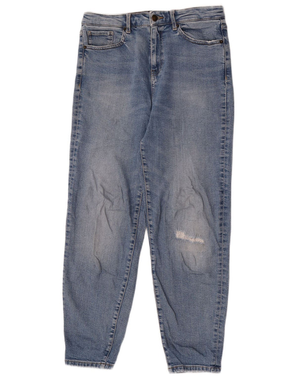 Marks & Spencer Damskie jeansy z wysokim stanem UK 12 Medium W30 L28 Niebieskie
