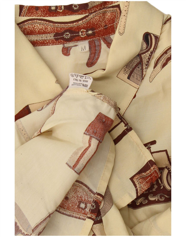 Damska bluzka koszulowa oversize VINTAGE UK 14 Medium Off White