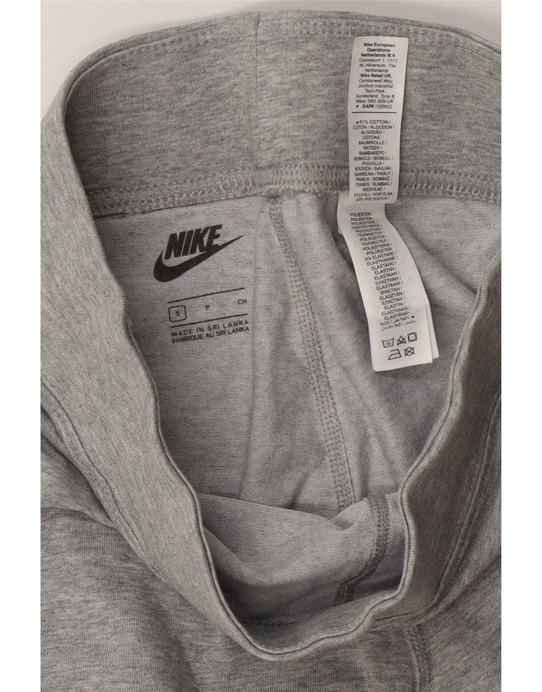 Damskie legginsy Nike Graphic UK 10, małe, szare, bawełniane