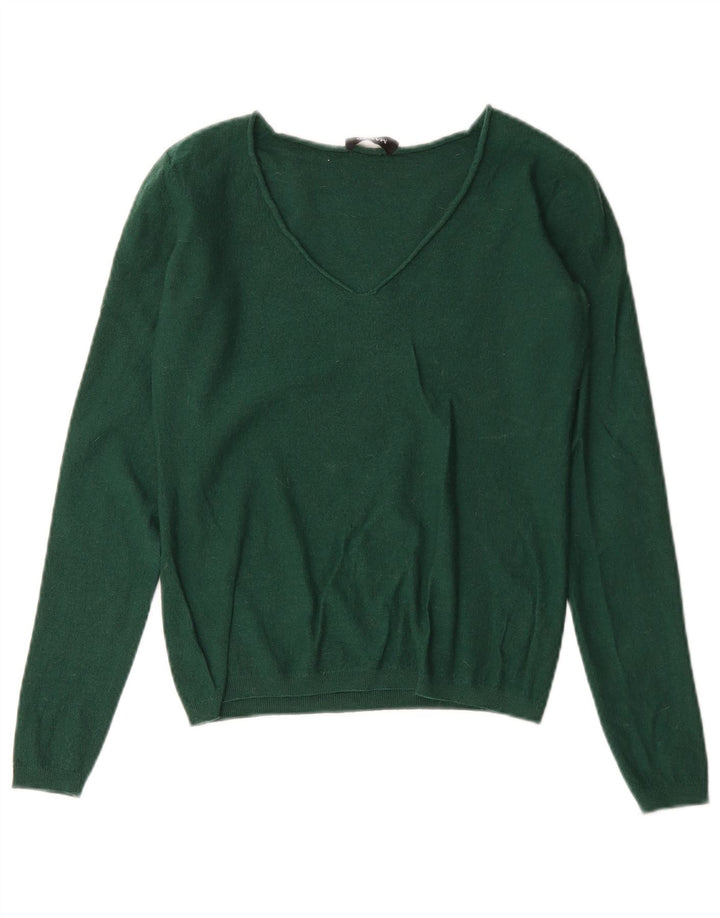 Damski sweter Max & Co. z dekoltem w kształcie litery V, UK 10, mały, zielony
