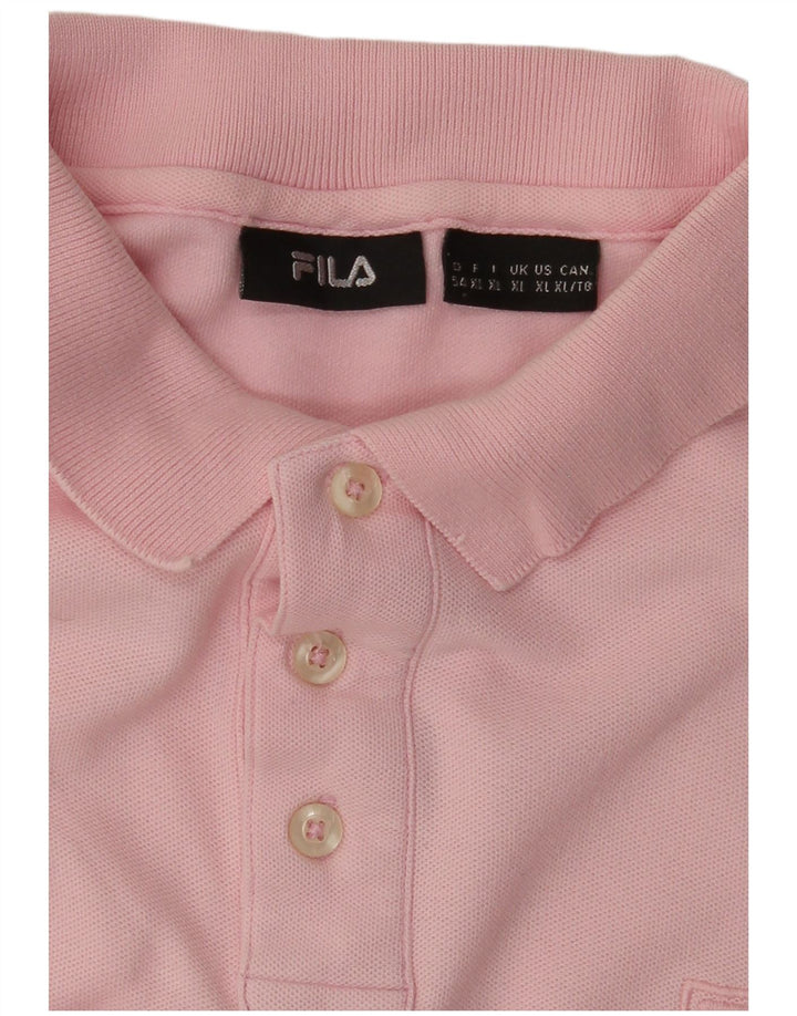 Męska koszulka polo FILA XL, różowa, bawełniana