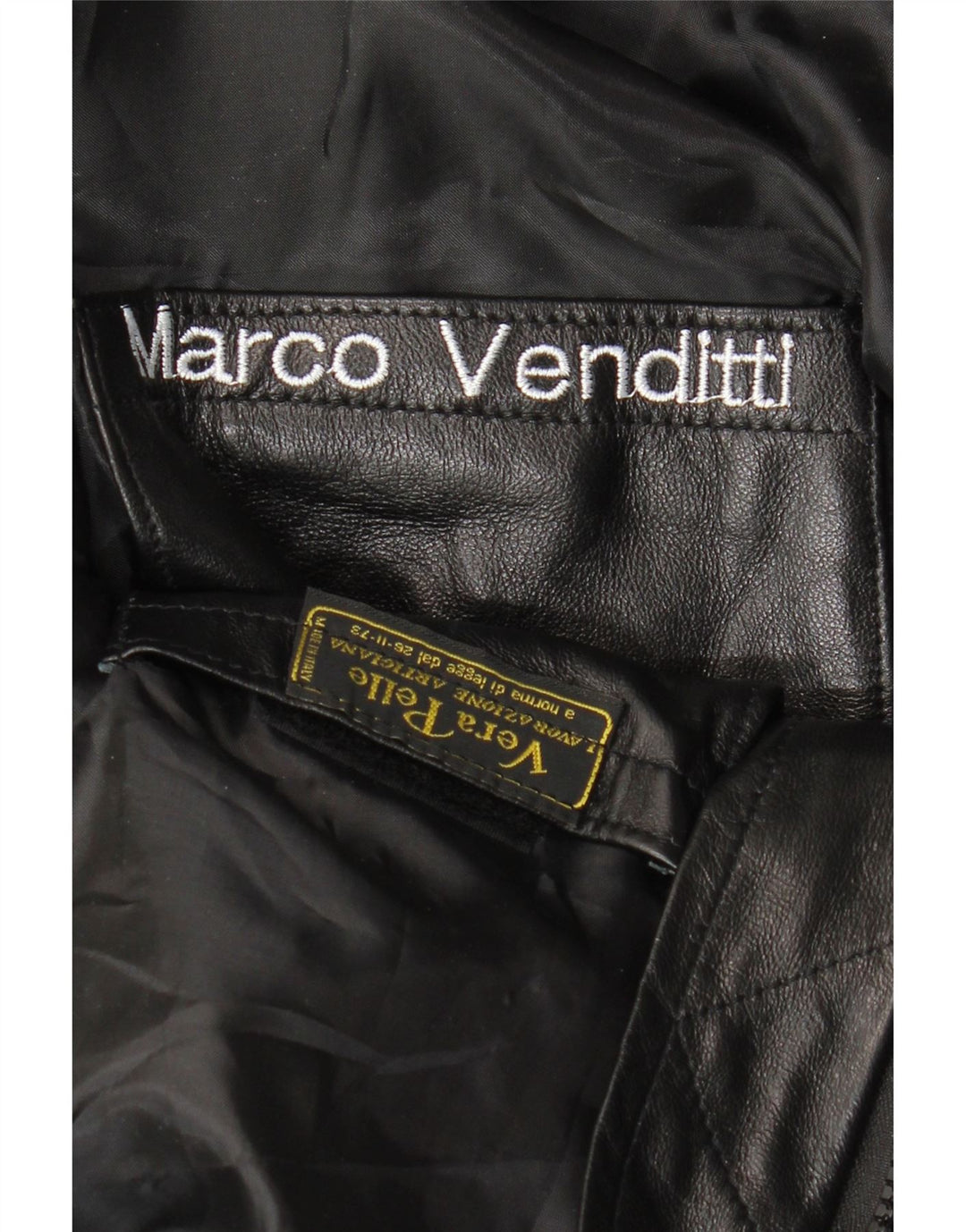 Męska kurtka skórzana VINTAGE UK 36 Mała czarna skóra