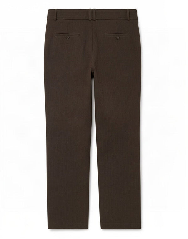 Damskie proste spodnie Zara EU 44 XL W34 L33 Brązowy poliester