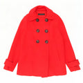 Płaszcz damski Zara Pea Coat UK 10 Small Red Wełna