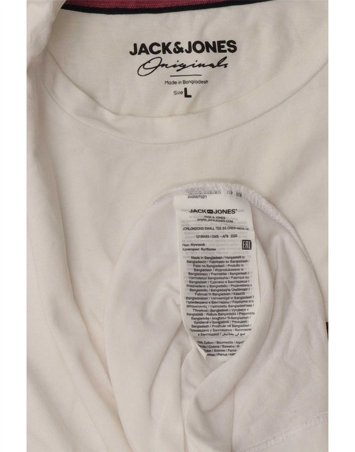 T-shirt męski Jack & Jones, duży, biały, bawełniany
