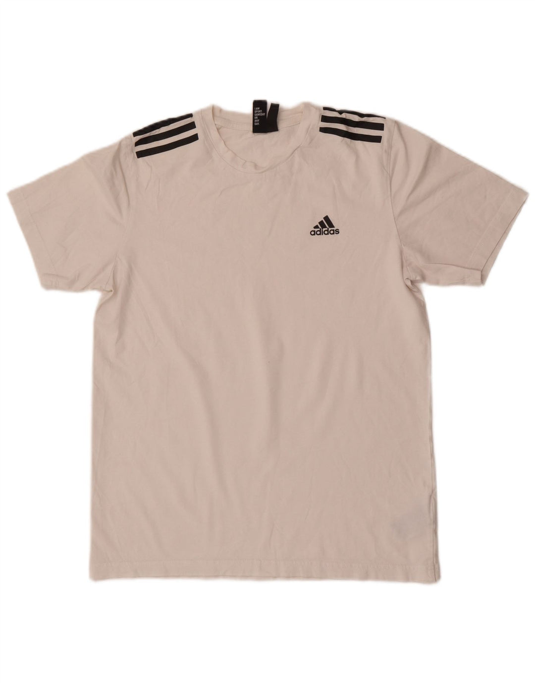 Adidas Męska Koszulka Top Mała Biała Bawełna