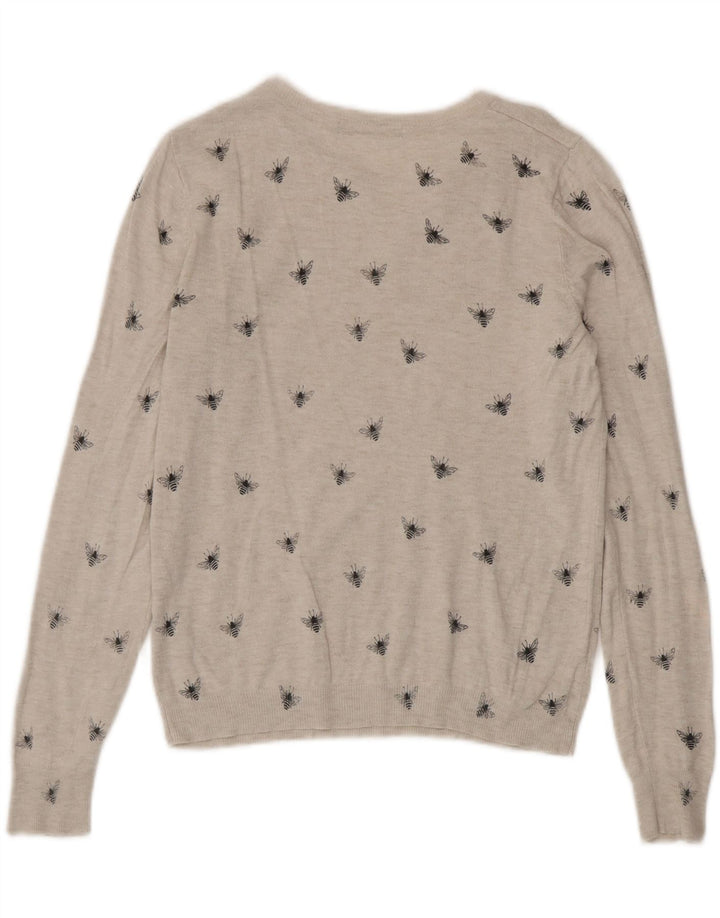 Marks & Spencer Damski sweter z dekoltem w łódkę, UK 8, mały, szary