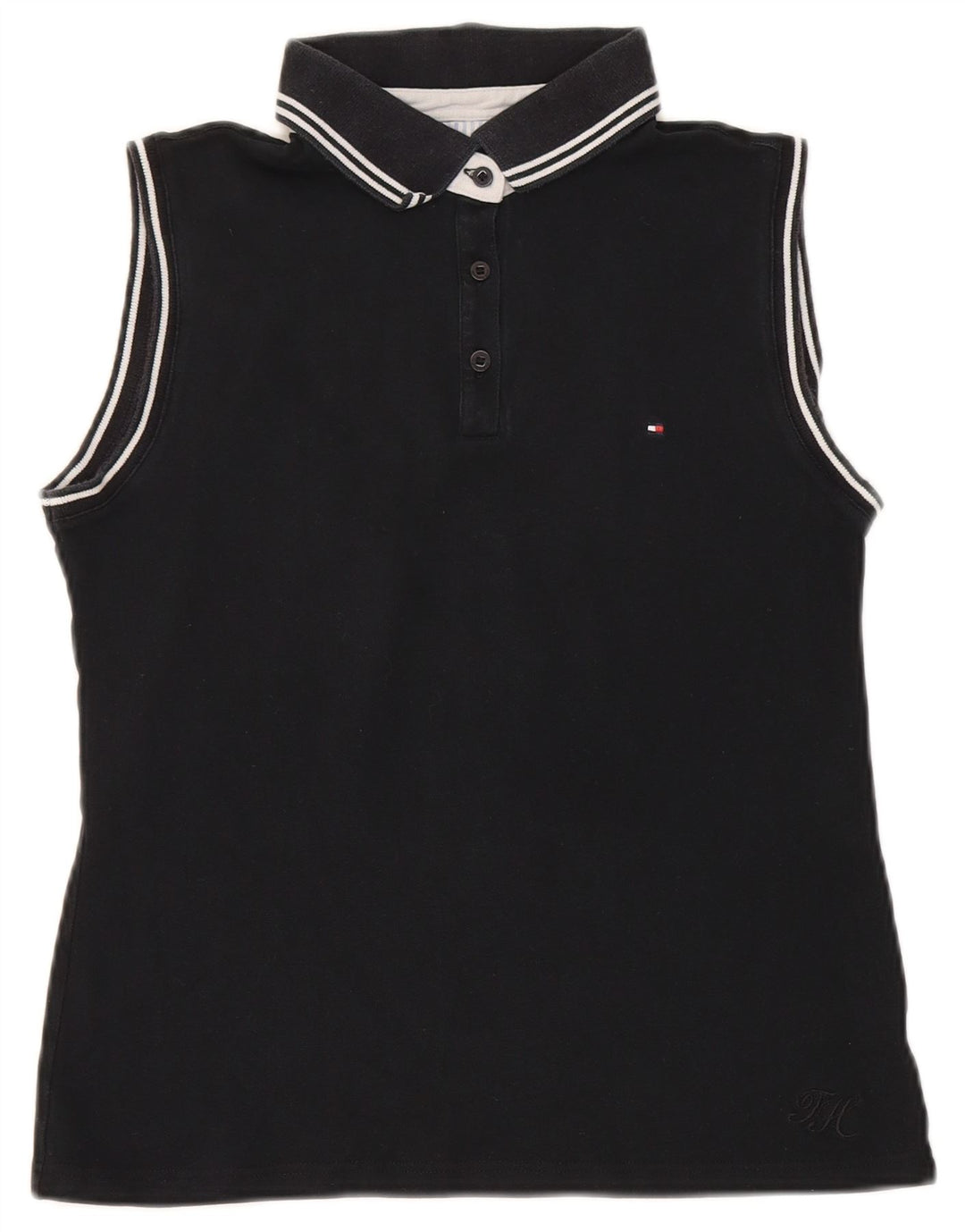 Damska koszulka polo bez rękawów Tommy Hilfiger EU 40, średnia czarna
