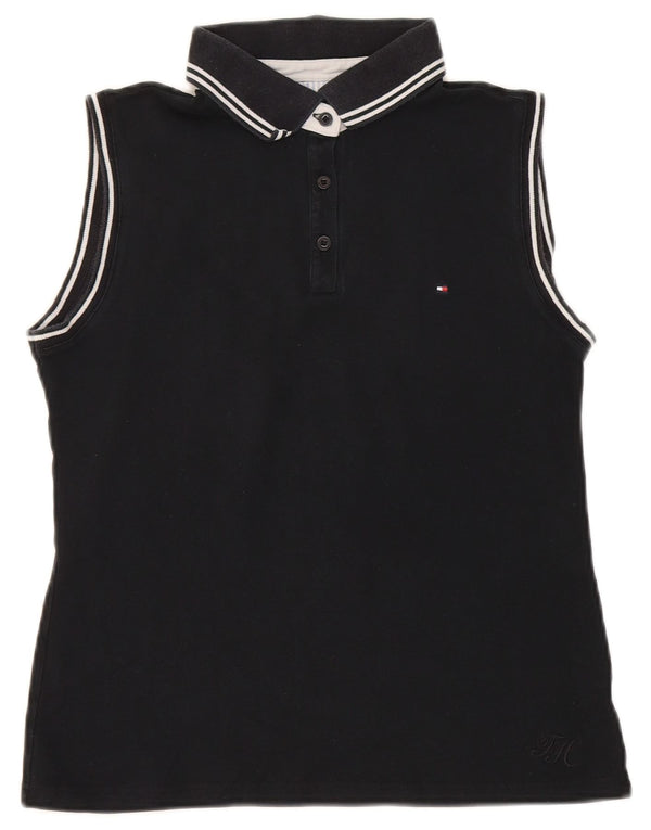 Damska koszulka polo bez rękawów Tommy Hilfiger EU 40, średnia czarna
