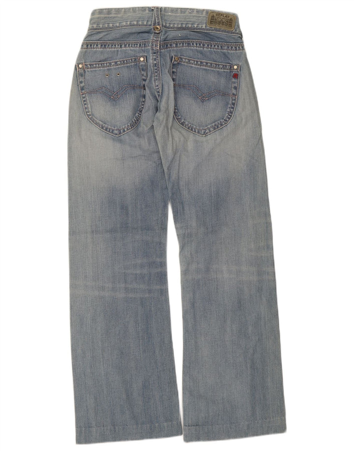 Damskie jeansy Bootcut z niską talią Replay W25 L32 Niebieska bawełna