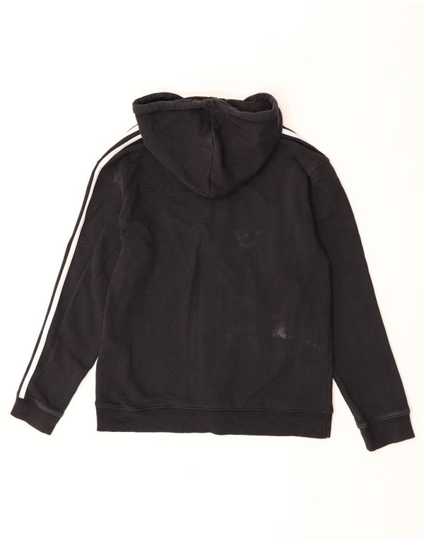 Damski sweter z kapturem i zamkiem błyskawicznym Adidas UK 12/14 Średni czarny bawełniany