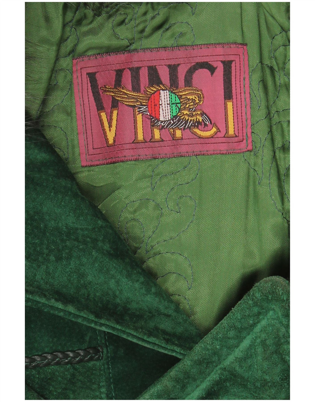 Damski oversize'owy zamszowy płaszcz Vinci UK 18 XL, zielony