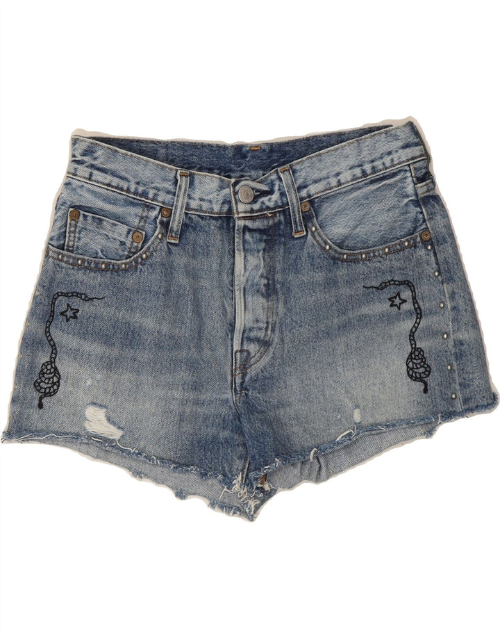 LEVI'S Womens Denim Shorts W27 Small Blue Cotton Vintage Levi's and Second-Hand Levi's from Messina Hembry 