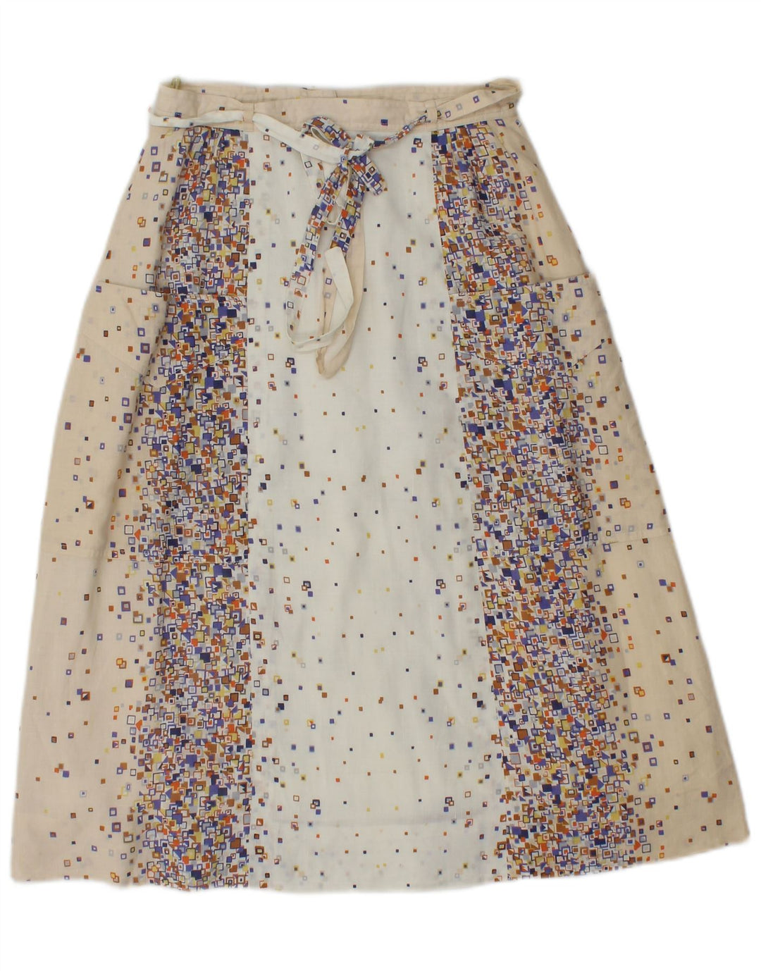 PANCALDI & B Damski 2-częściowy zestaw spódnic UK 4 XS W24 Beżowa, geometryczna bawełna