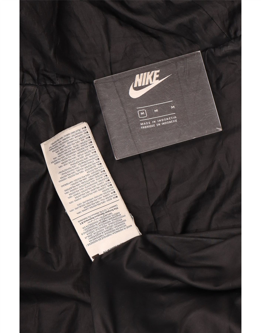 Damska wyściełana kurtka z kapturem i kapturem Nike UK 14, średni czarny poliester
