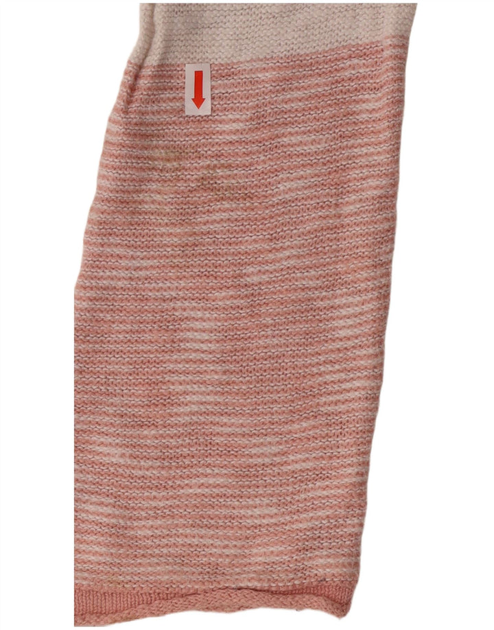 Damski sweter Billabong z dekoltem w łódkę, UK 10, małe, różowe, bawełniane paski