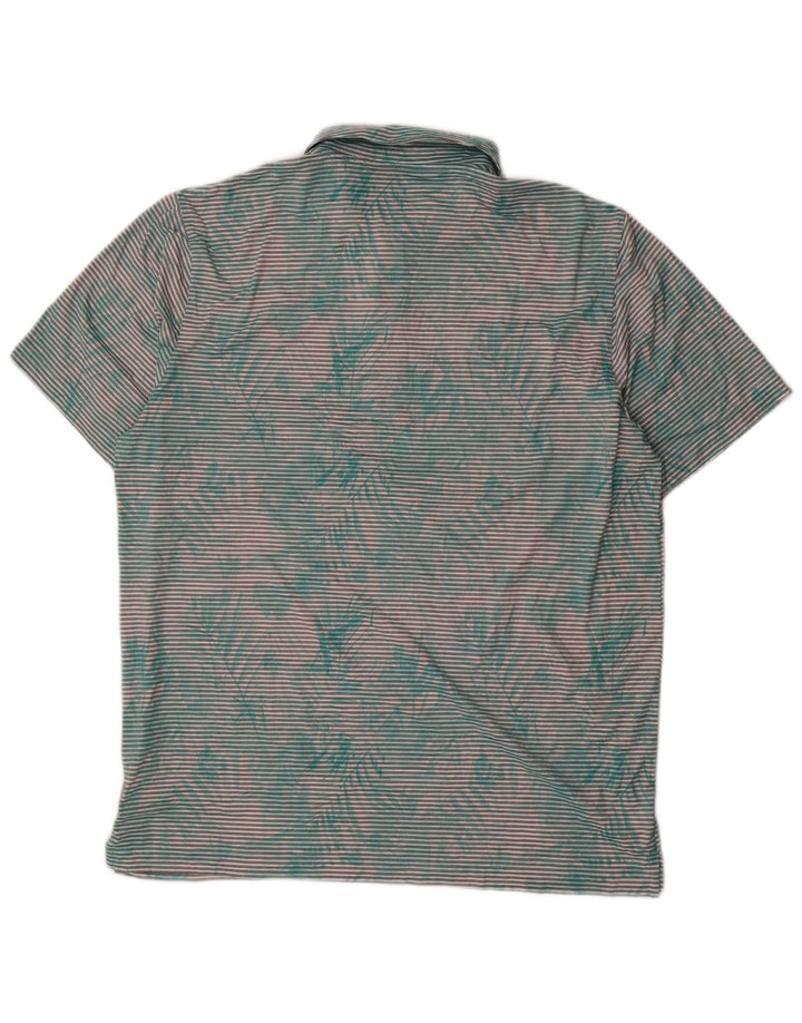 Męska koszulka polo PUMA XL w zielone prążki