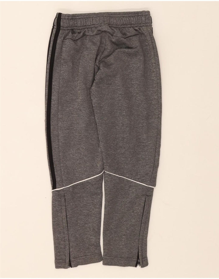 ADIDAS Boys Aeroready Tracksuit Trousers 7-8 Years Grey Polyester Vintage Adidas and Second-Hand Adidas from Messina Hembry 