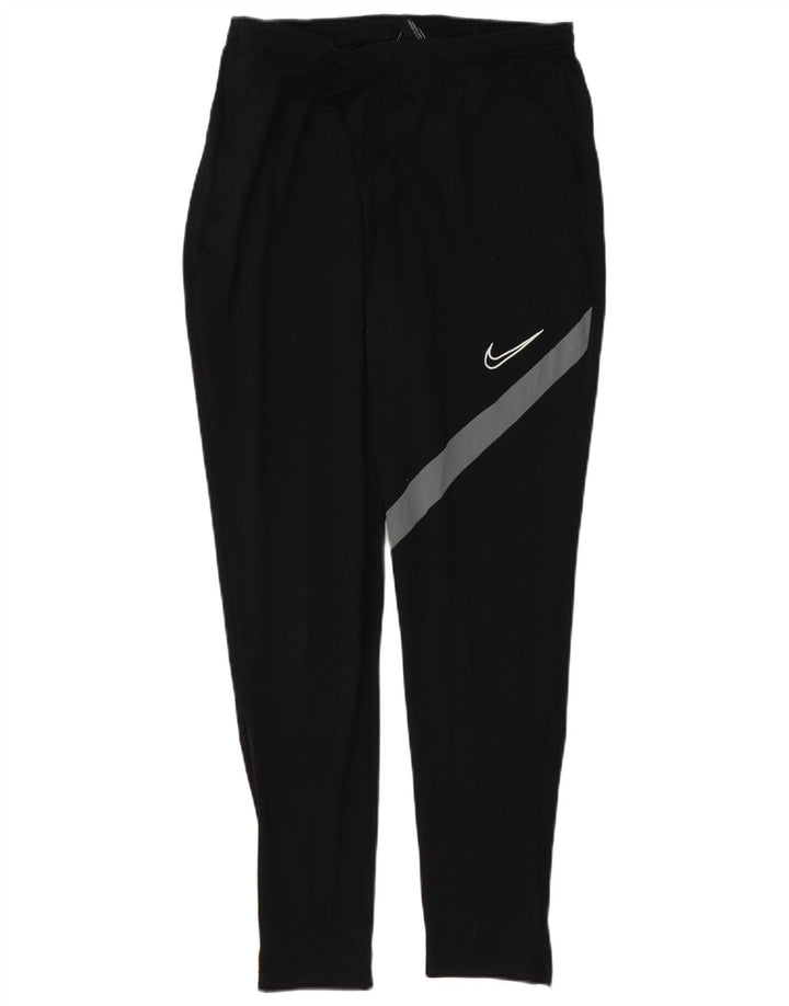 Męskie spodnie dresowe Nike Dri Fit, duży czarny poliester z blokami kolorów