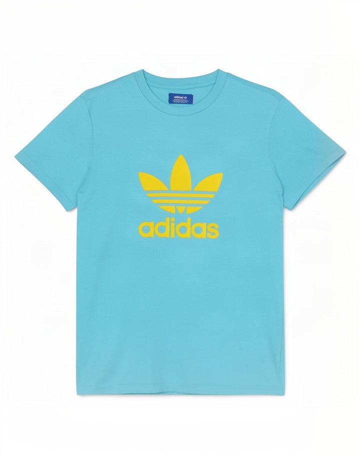 Męska koszulka graficzna Adidas Top Medium Blue Cotton