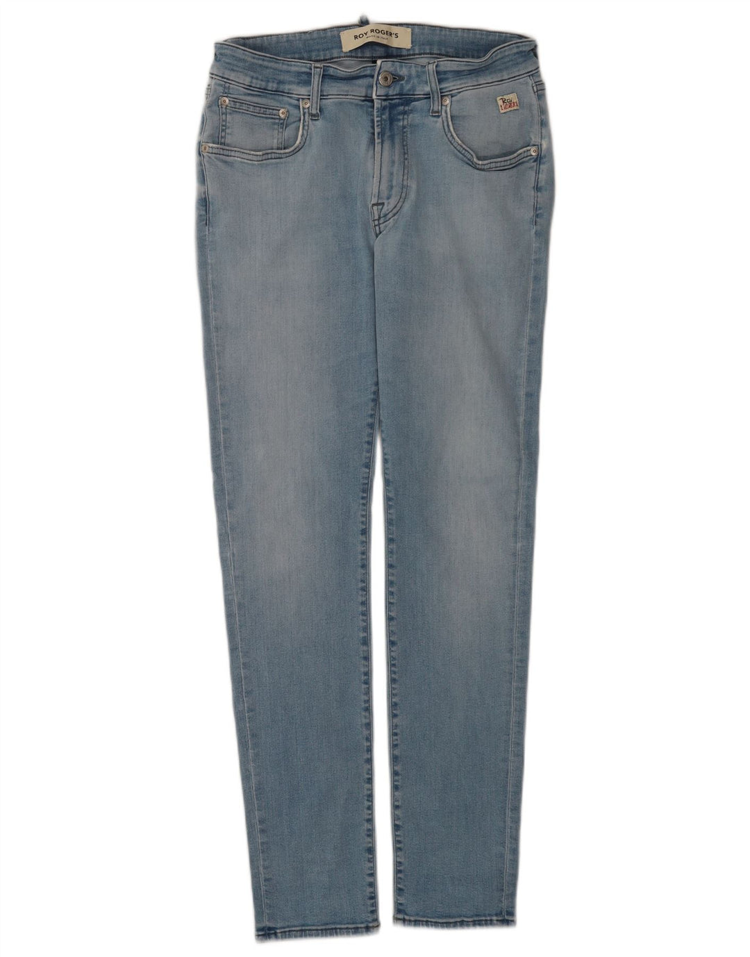 Damskie jeansy slim Roy Rogers W33 L30 Niebieskie bawełniane