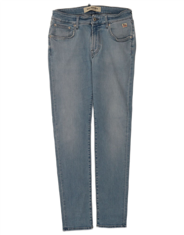 Damskie jeansy slim Roy Rogers W33 L30 Niebieskie bawełniane