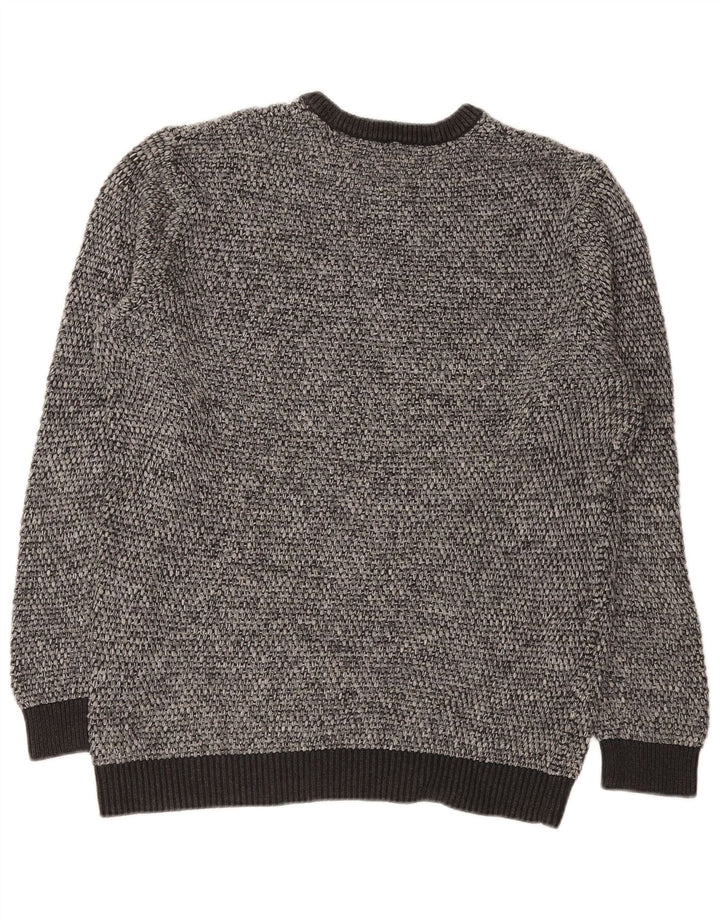 Męski sweter Gap z okrągłym dekoltem, mały, szary, nakrapiany