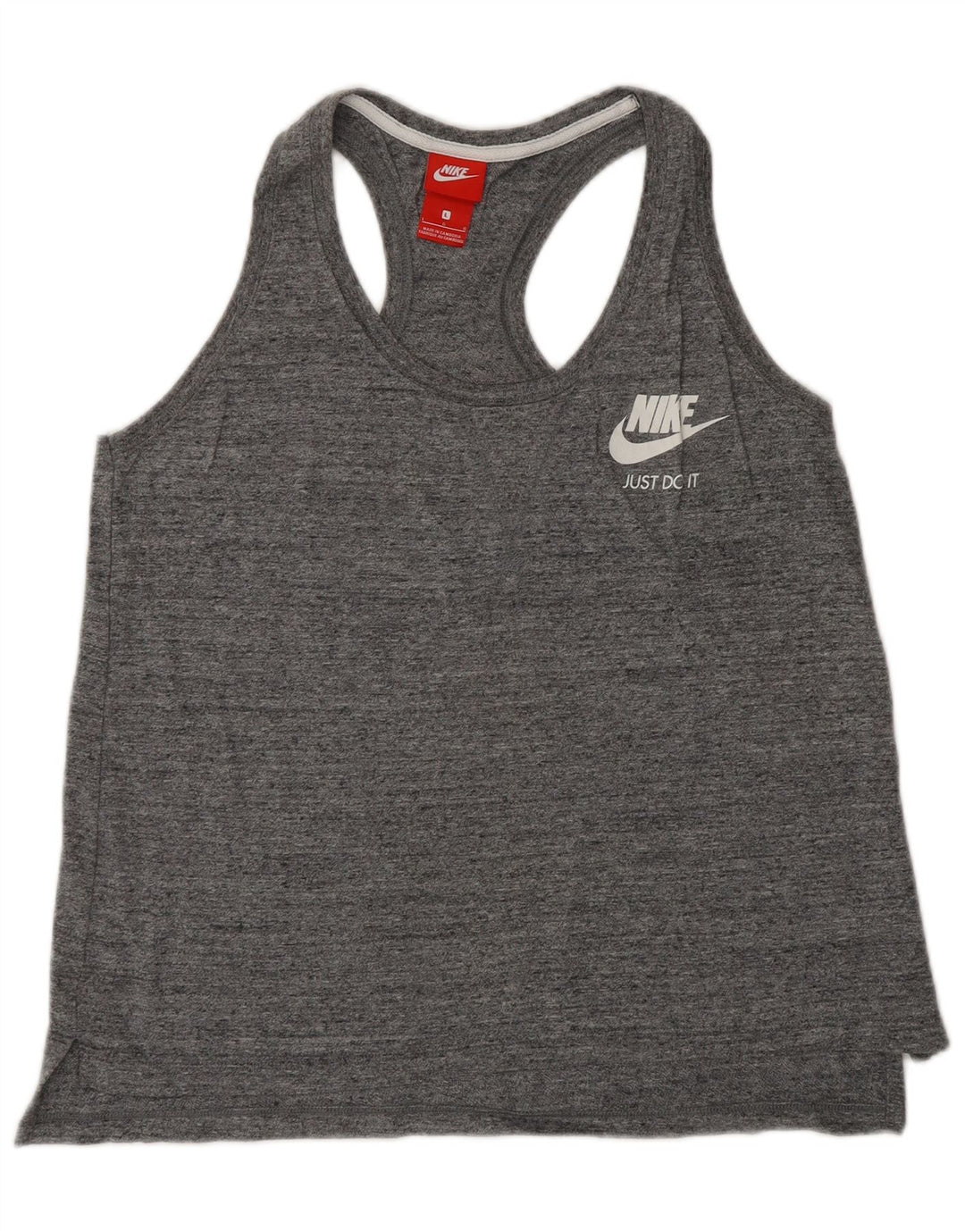 Damska koszulka z kamizelką NIKE UK 14, duża, szara, nakrapiana bawełna