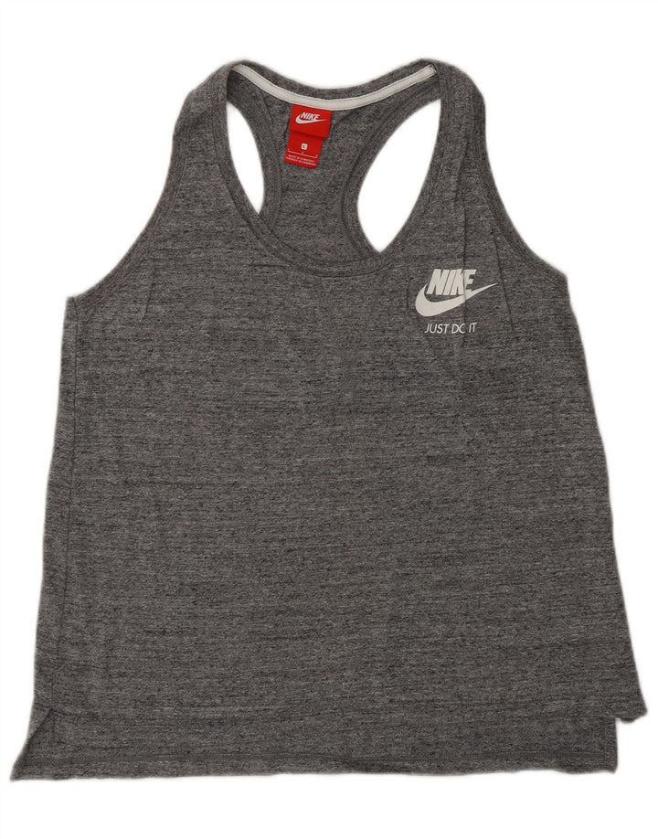 Damska koszulka z kamizelką NIKE UK 14, duża, szara, nakrapiana bawełna