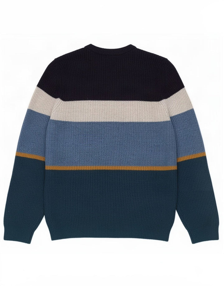 Marks & Spencer Męski sweter z okrągłym dekoltem, duży, wielokolorowy