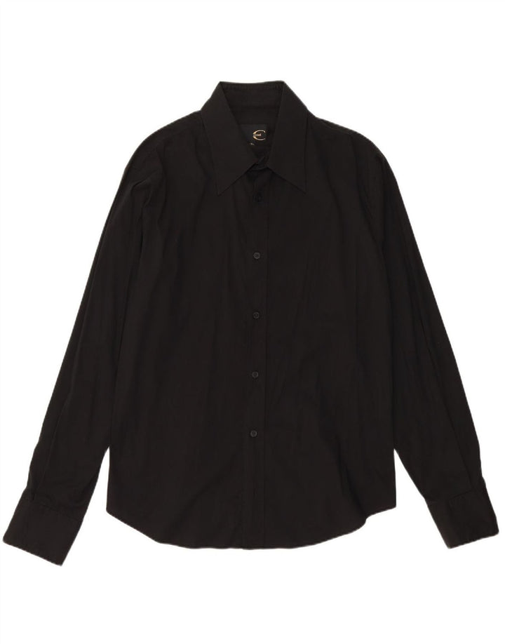JUST CAVALLI Mens Shirt XL Black Cotton