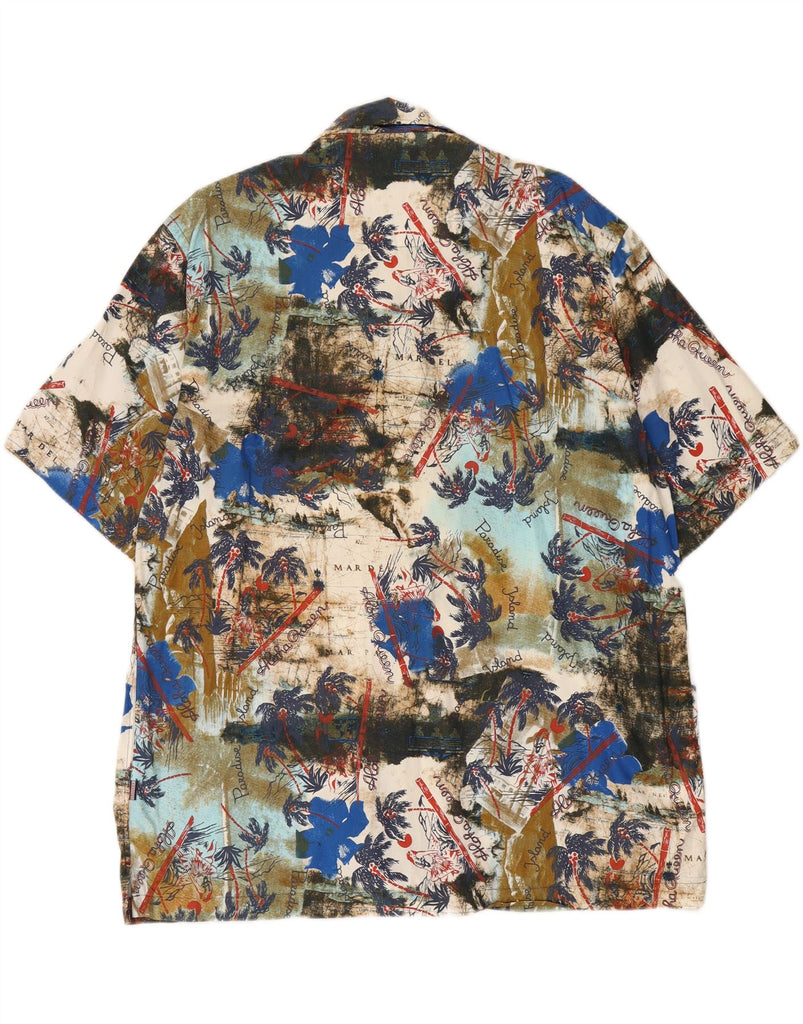 CARLO COLUCCI Mens Short Sleeve Shirt 2XL Multicoloured Cotton Hawaiian Vintage Carlo Colucci and Second-Hand Carlo Colucci from Messina Hembry 