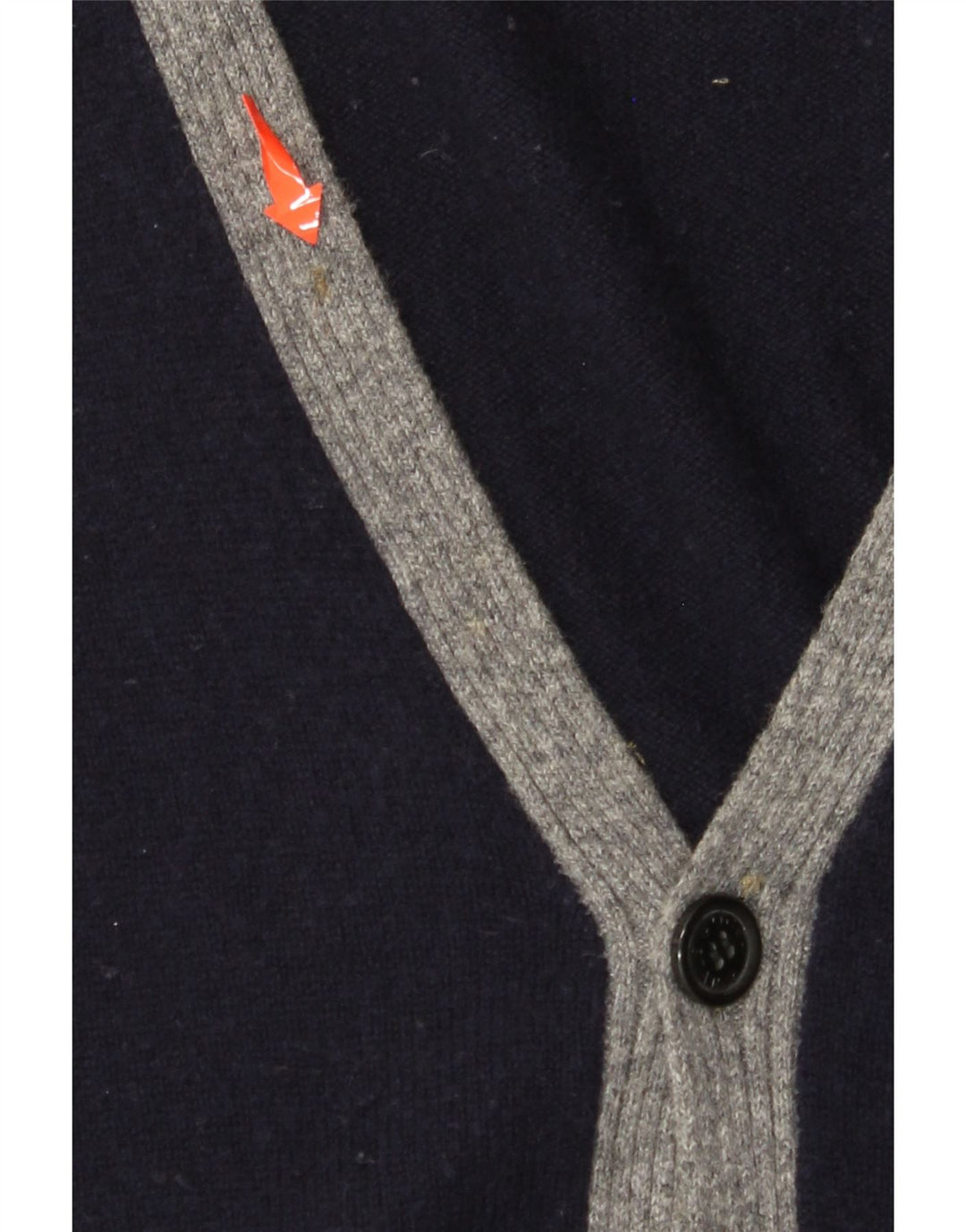 HENRY COTTONS Męski sweter rozpinany XL, granatowy, z blokami kolorów