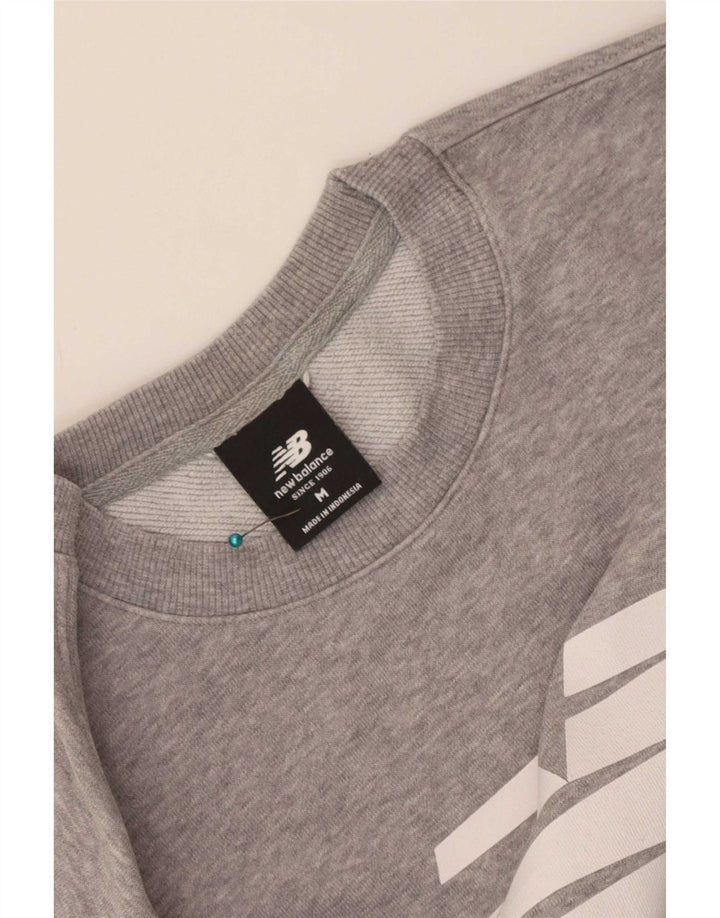 Męski sweter New Balance z grafiką, średnio szary